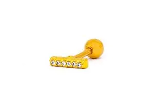 Mini orecchino elegante, colore oro.