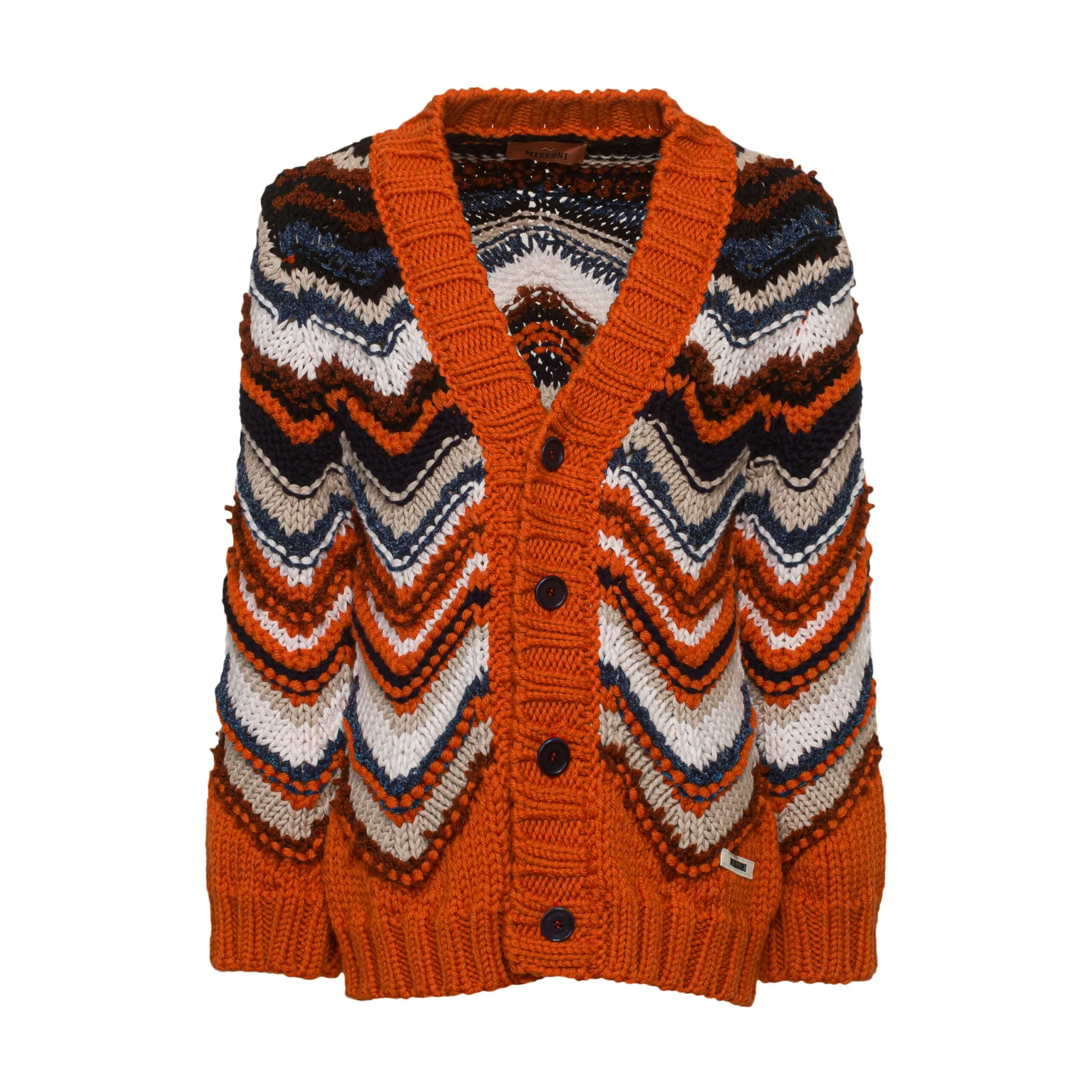 Missoni cardigan con motivo zig zag multicolor