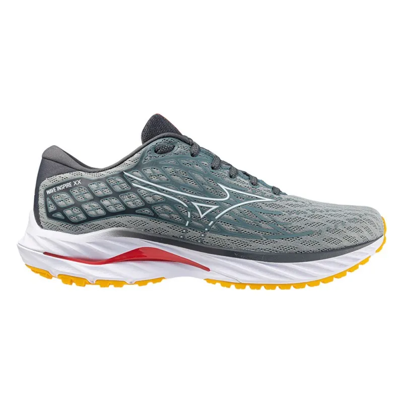 Mizuno Wave Inspire 20 Grigio Bianco Arancione - Scarpe Running Uomo