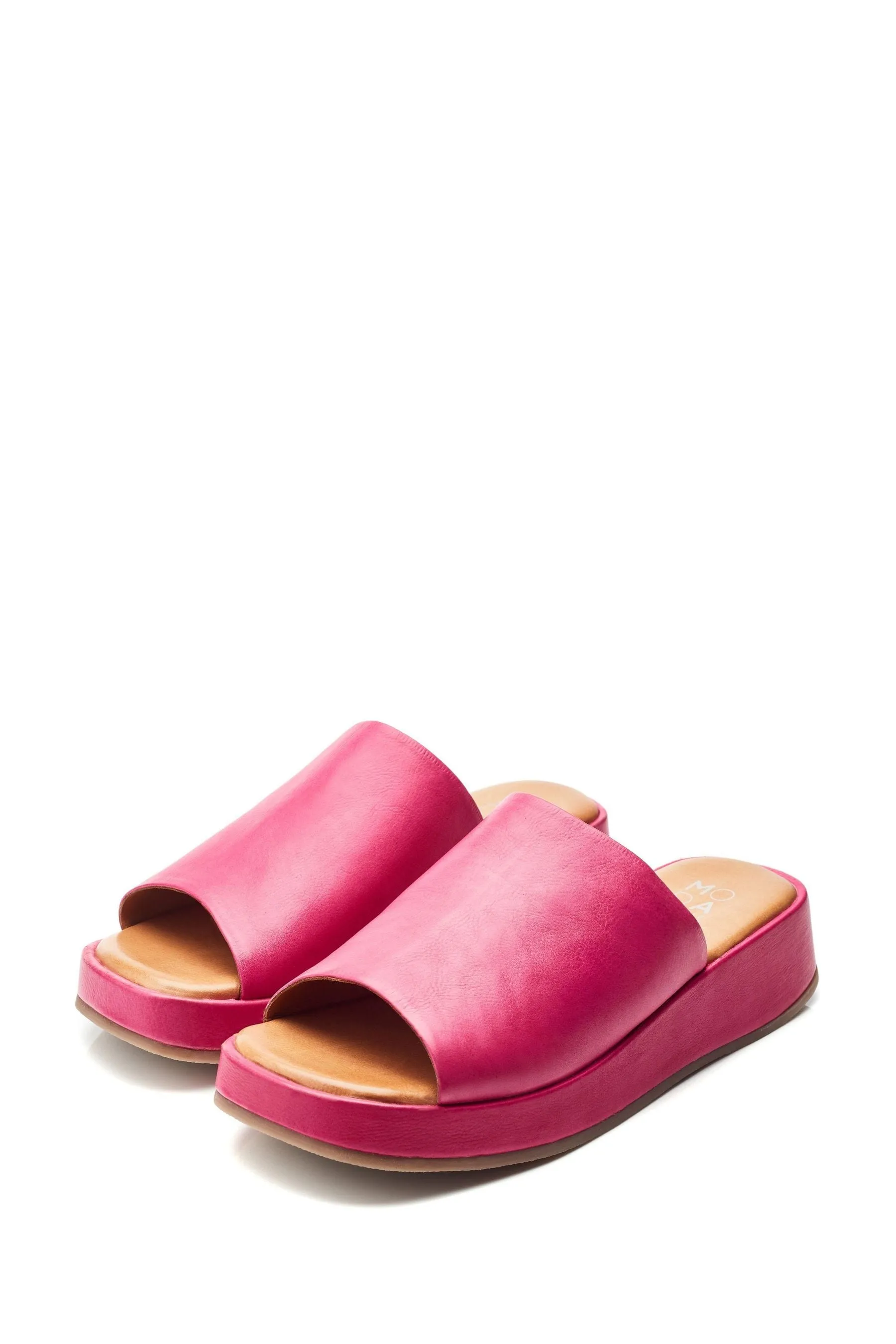 Moda in Pelle Orolia - Sabot con zeppa e punta quadrata