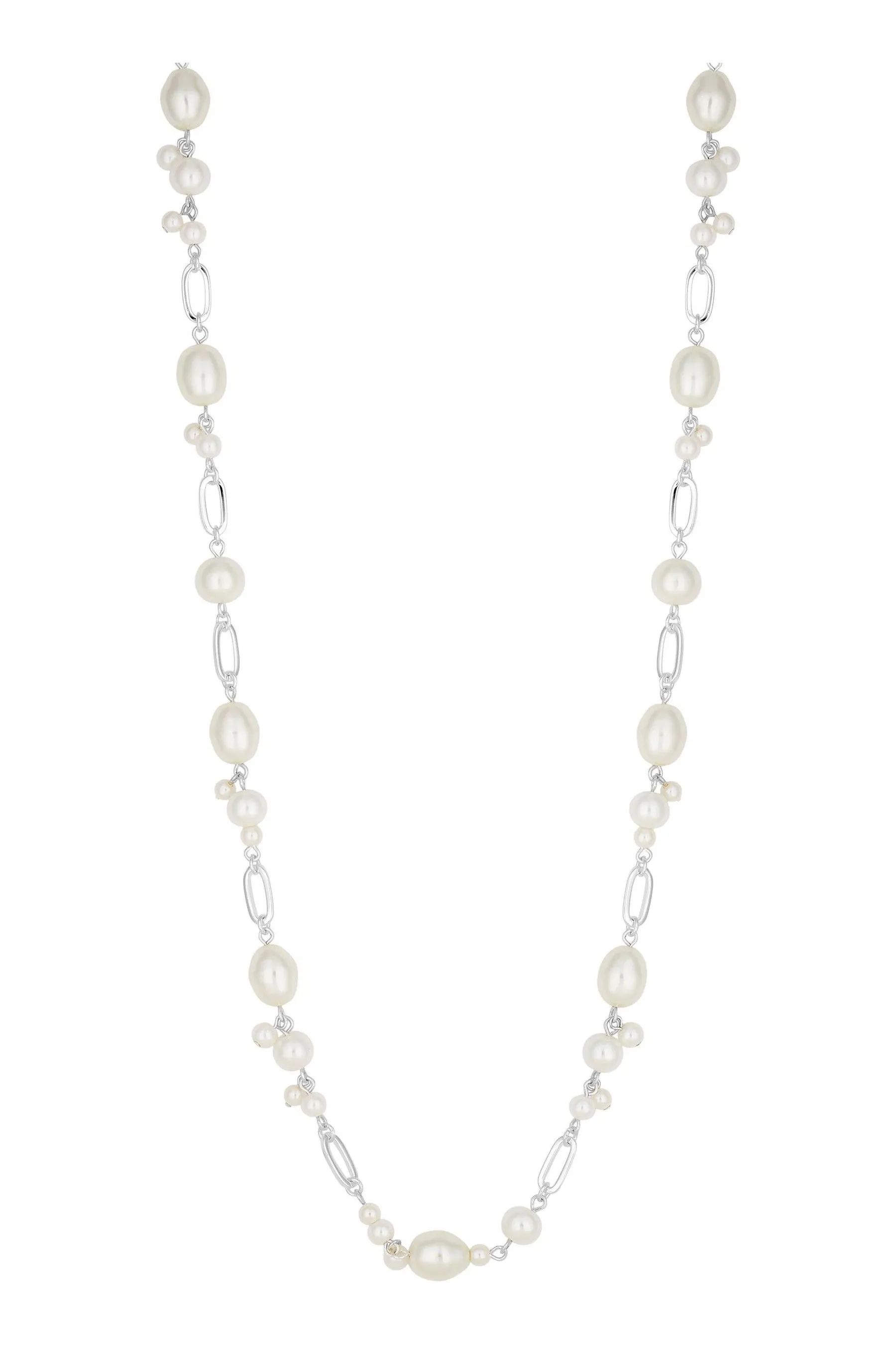Mood - Collana lunga con catena e perle
