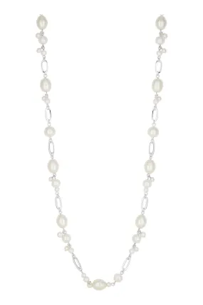 Mood - Collana lunga con catena e perle