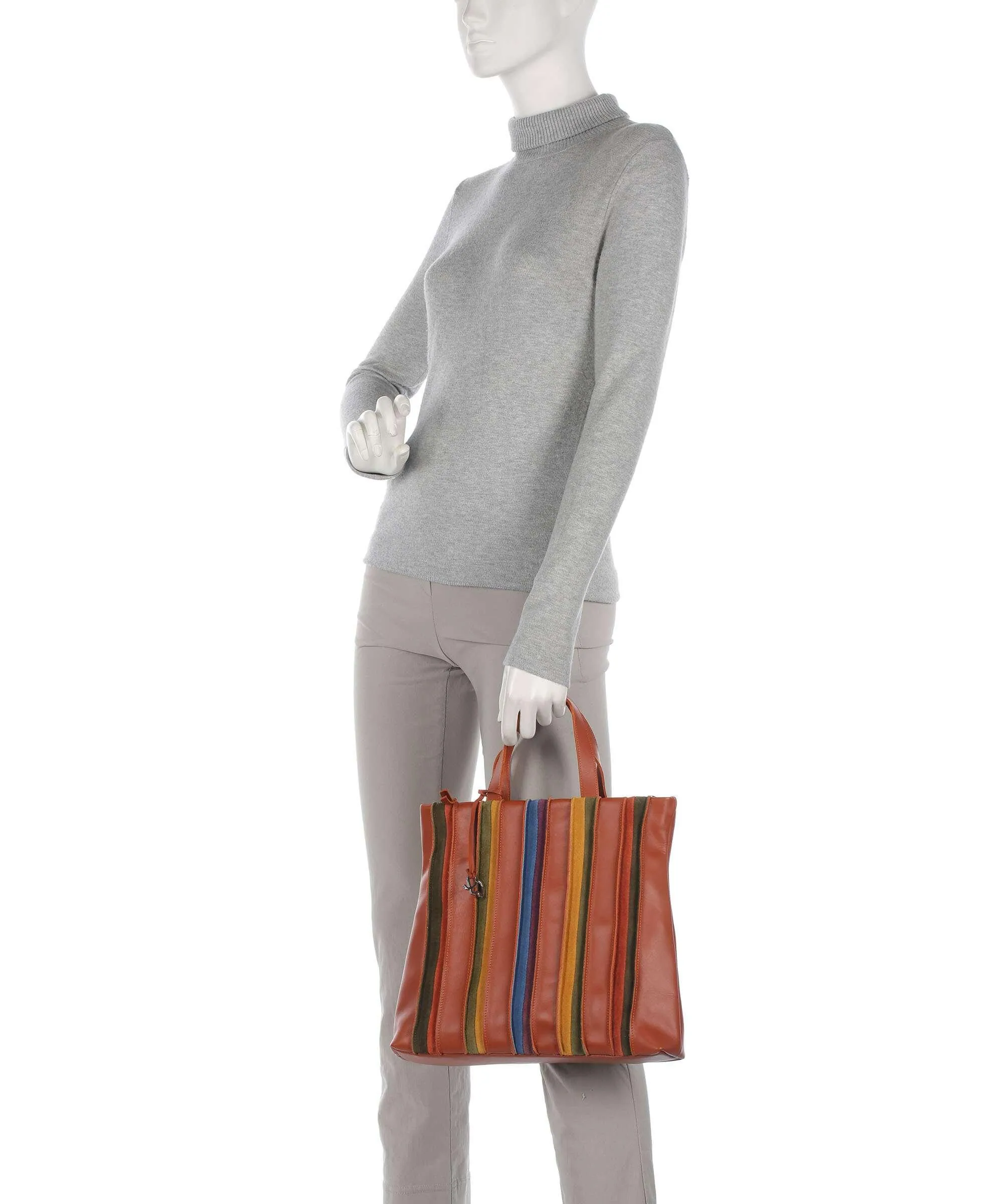  Mywalit Borsa a mano pelle di vacchetta finemente grana, pelle scamosciata terracotta  