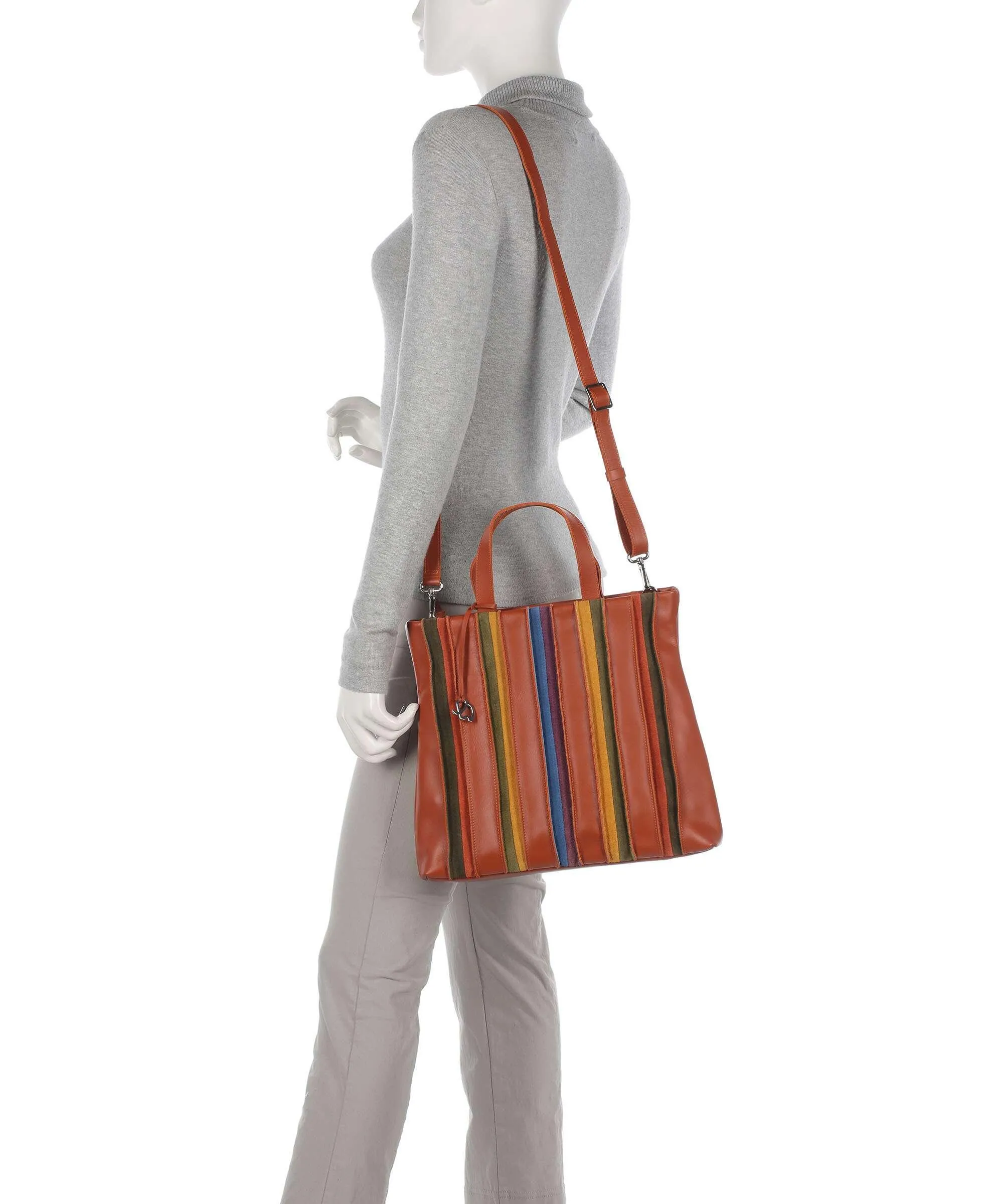  Mywalit Borsa a mano pelle di vacchetta finemente grana, pelle scamosciata terracotta  