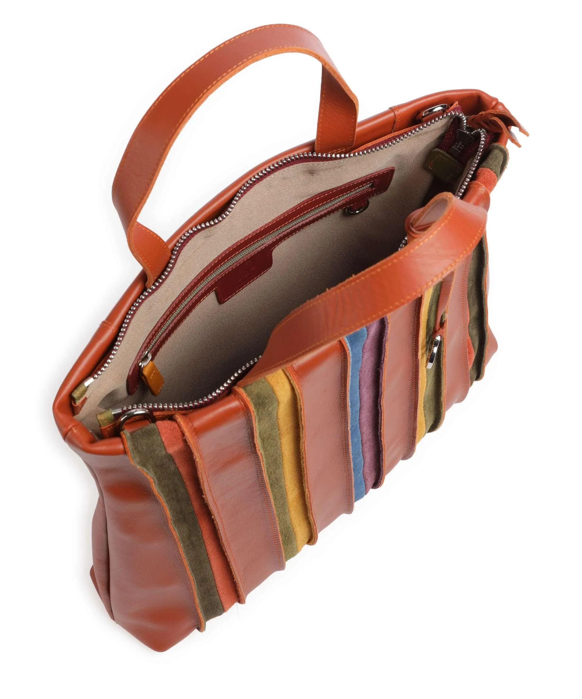  Mywalit Borsa a mano pelle di vacchetta finemente grana, pelle scamosciata terracotta  