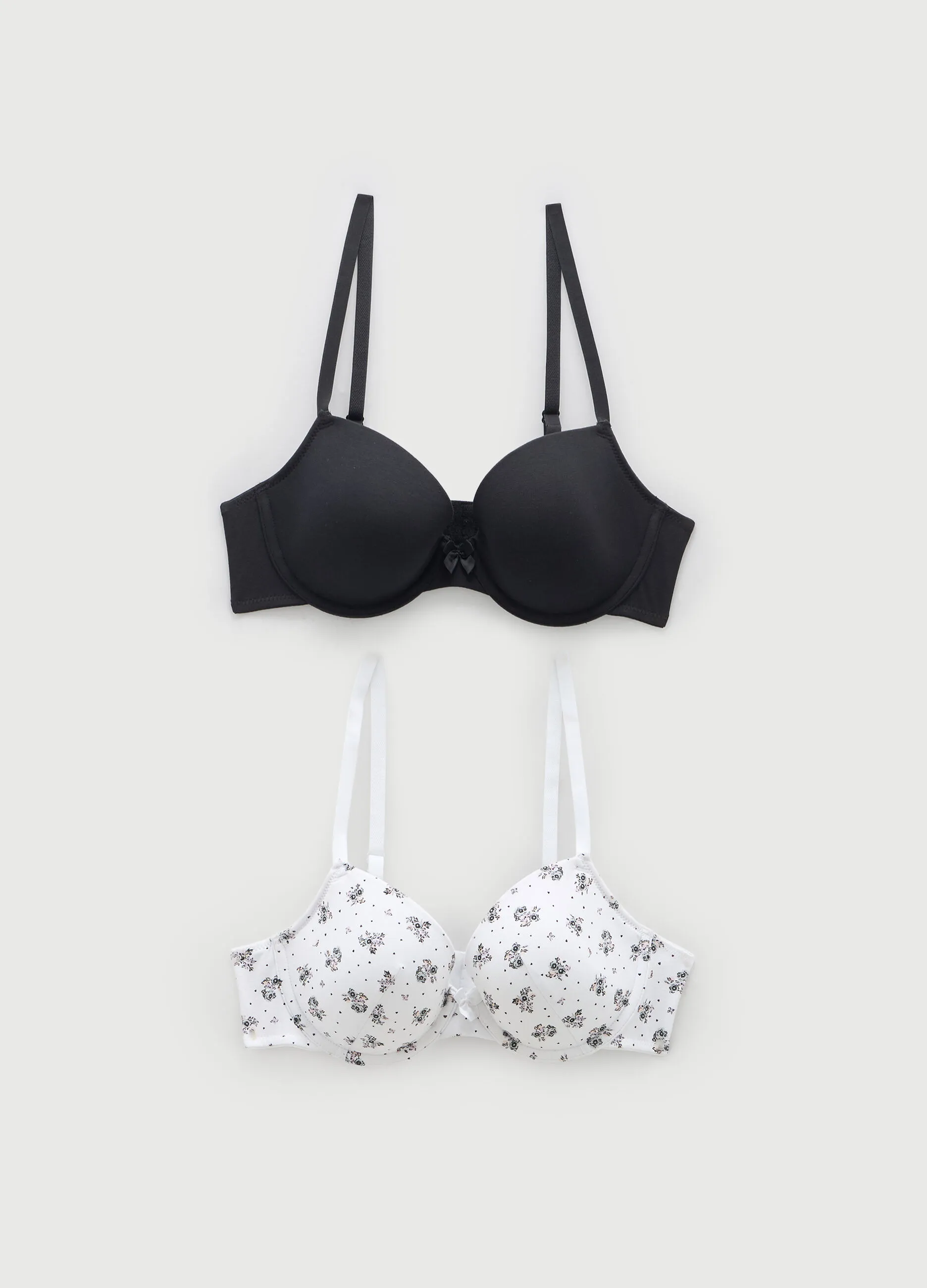 NYMOS  Pack 2 reggiseni in cotone stretch imbottiti donna
