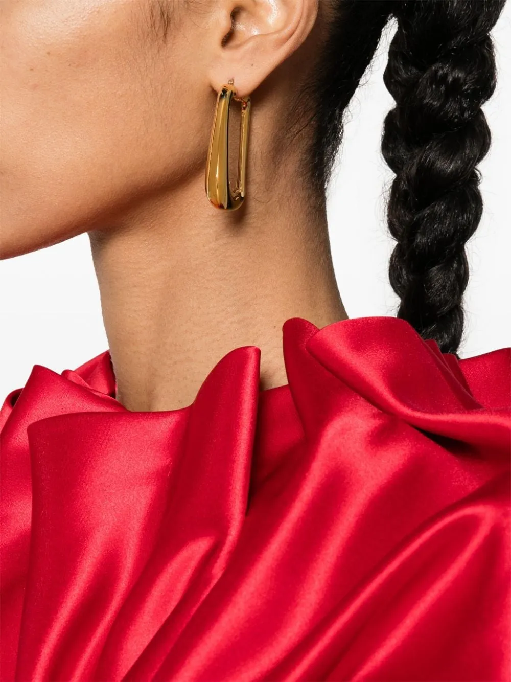 Orecchini a cerchio Les Boucles Ovalo in oro - donna