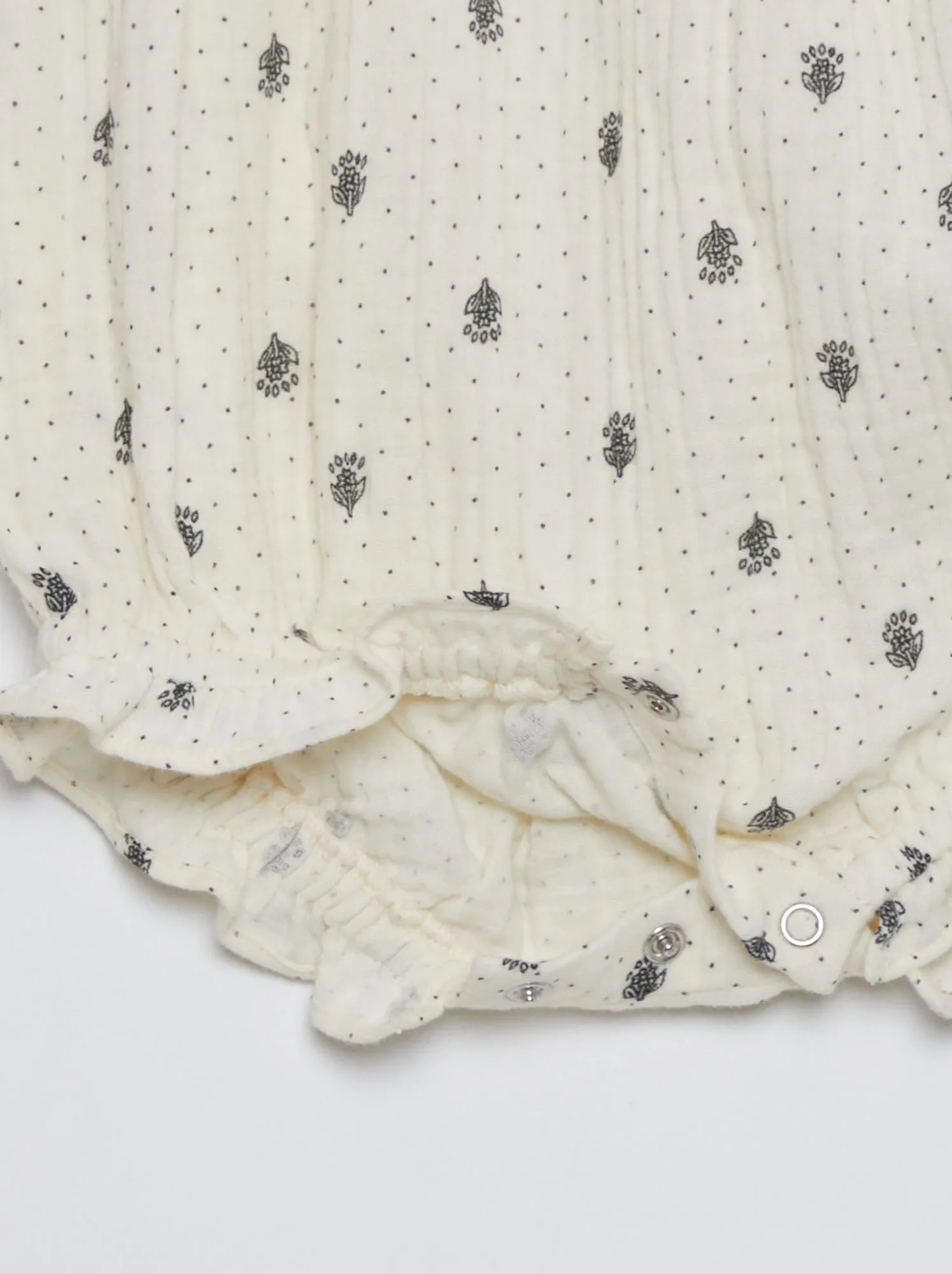 Pagliaccetto in doppia garza di cotone - BEIGE