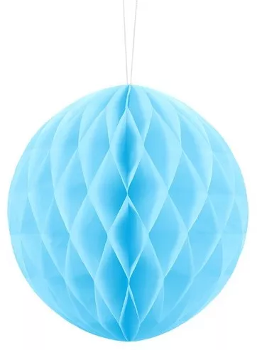 Palla a nido d'ape blu pastello 20 cm