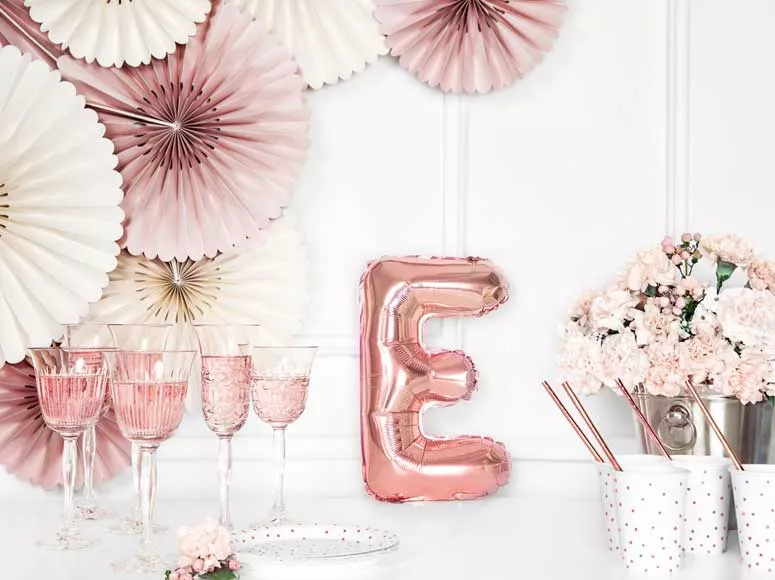 Palloncino E oro rosa 35cm