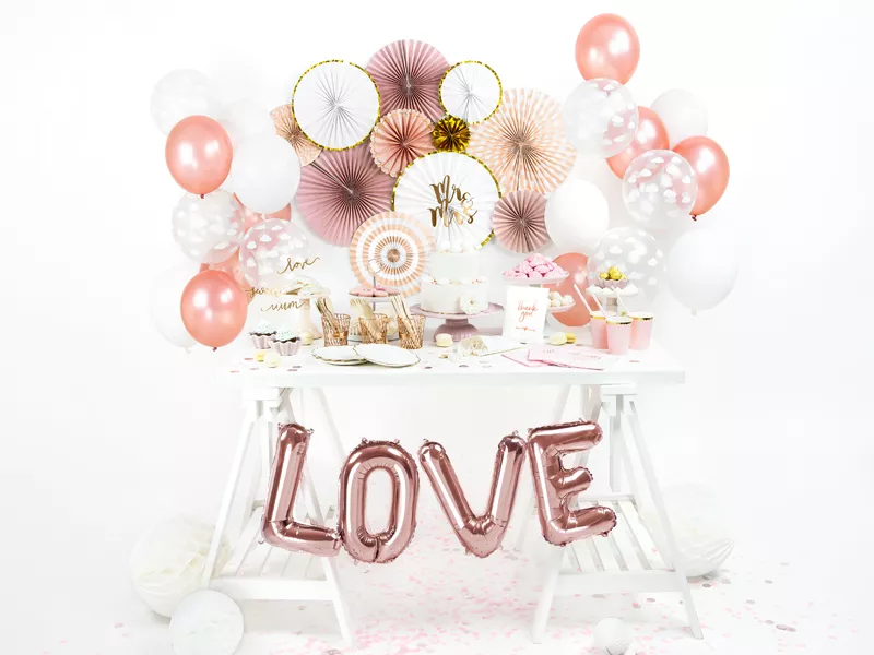 Palloncino E oro rosa 35cm