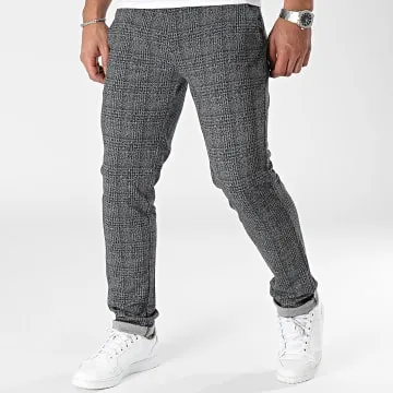 Pantaloni a quadri 20716663 Grigio Nero