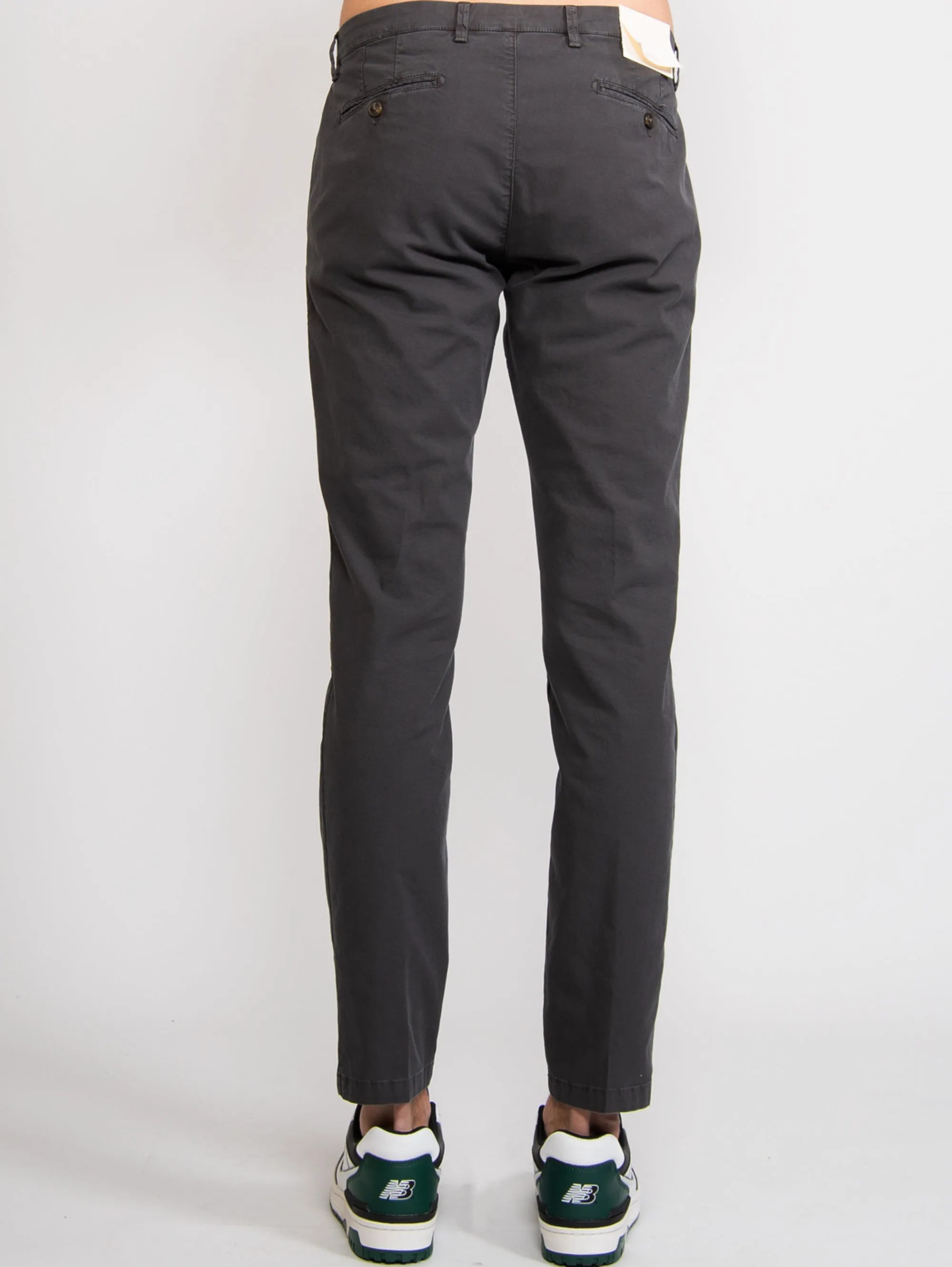 Pantaloni in Cotone Armaturato Grigio