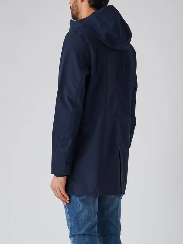 Parka uomo K-Way Tommy Bonded in tessuto tecnico Blu