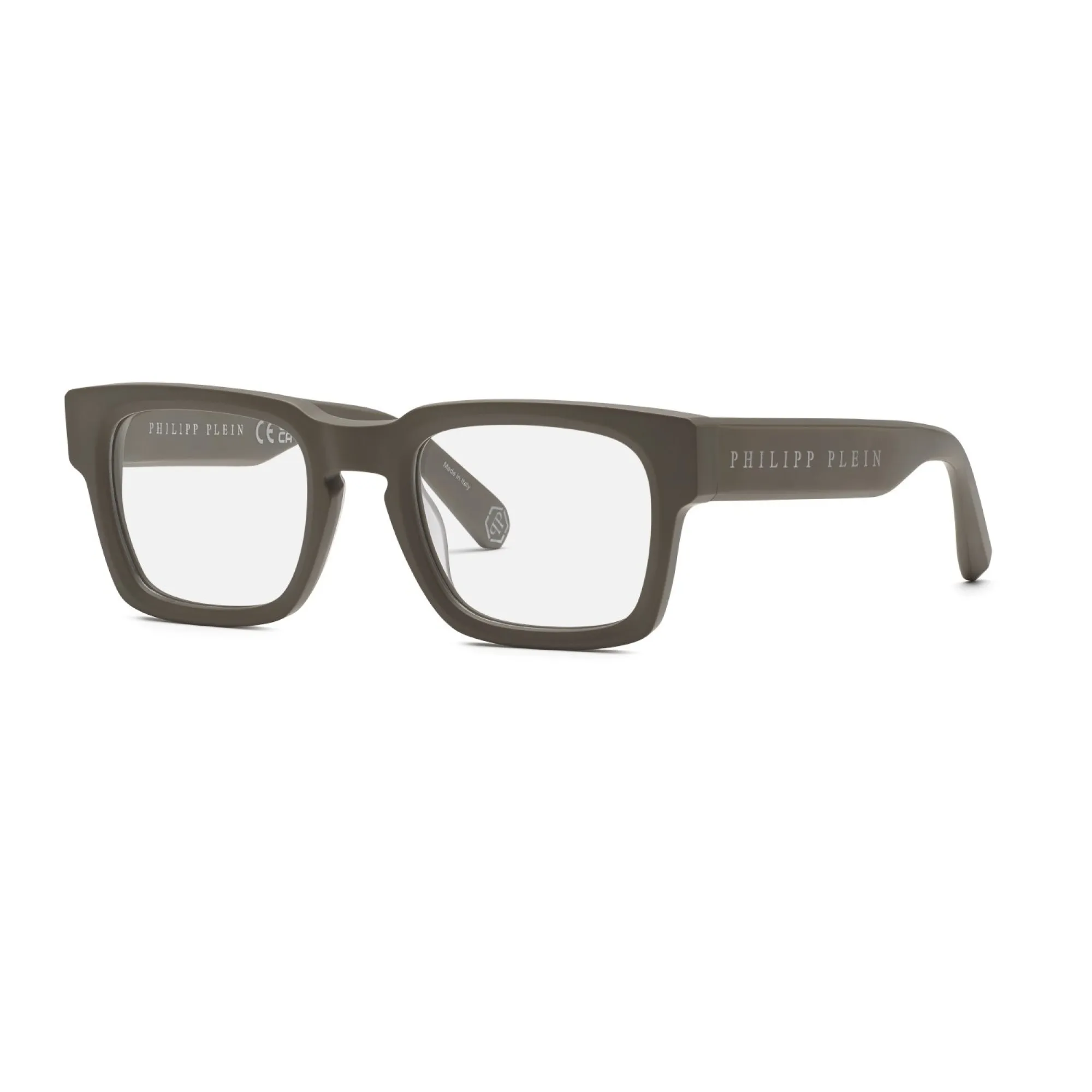   Philipp Plein VPP145M - 06S9 Verde Kaki Lucido | Occhiale Da Vista Uomo 