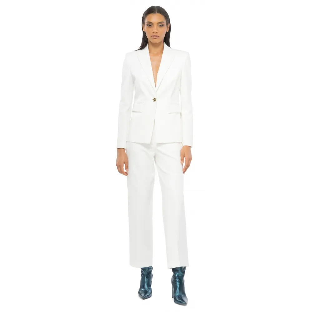 Pinko - Blazer Monopetto Allungato - Bianco - Giacca - Made in Italy - Luxury Exclusive Collection
