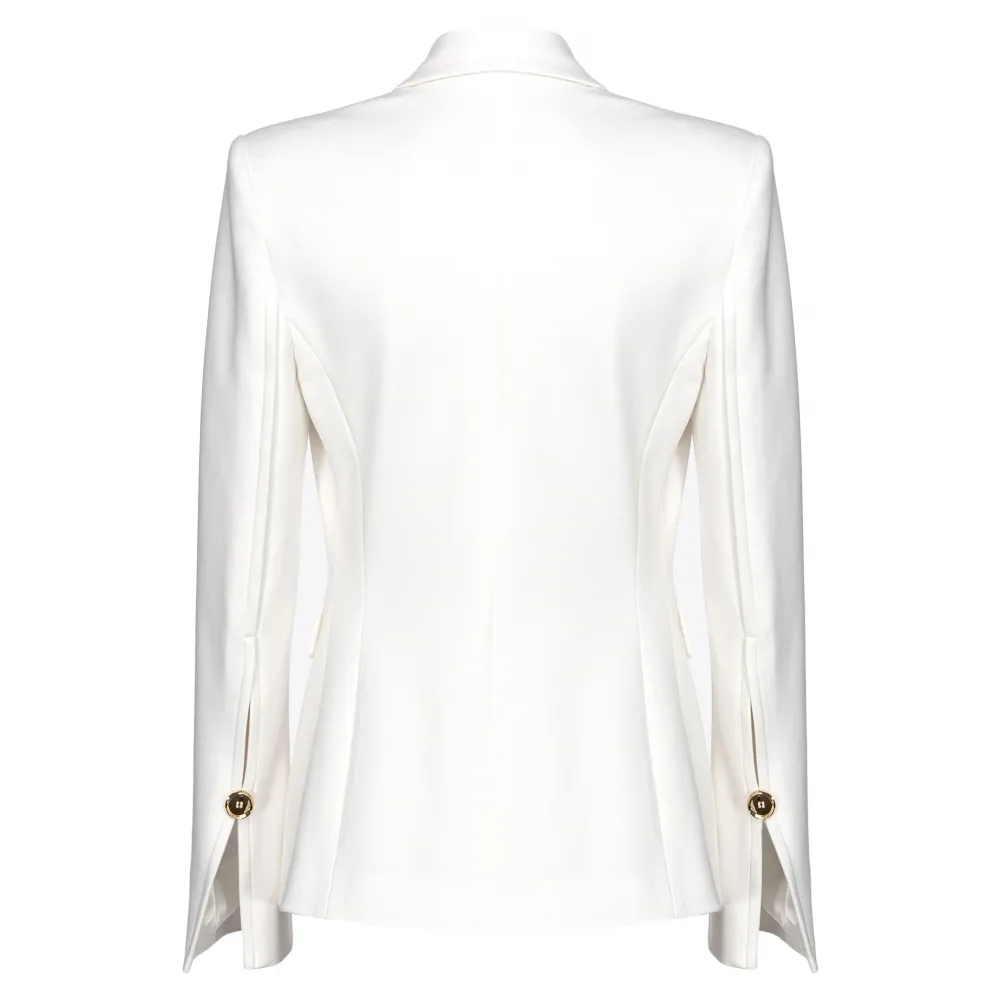 Pinko - Blazer Monopetto Allungato - Bianco - Giacca - Made in Italy - Luxury Exclusive Collection