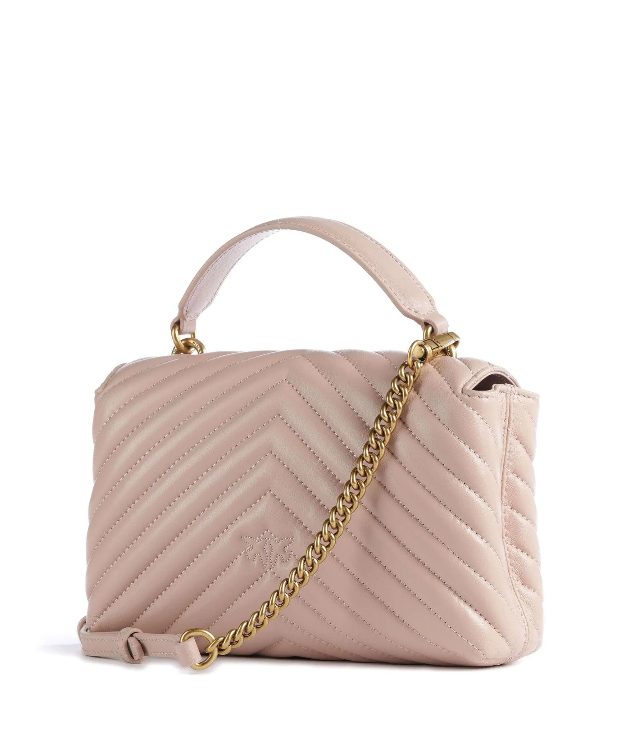  Pinko Love Lady Puff Mini Borsa a tracolla pelle di pecora rosa antico  