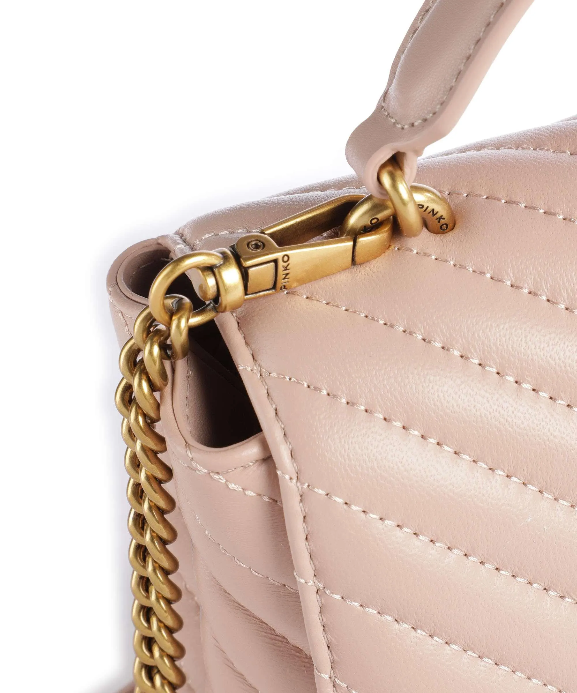  Pinko Love Lady Puff Mini Borsa a tracolla pelle di pecora rosa antico  