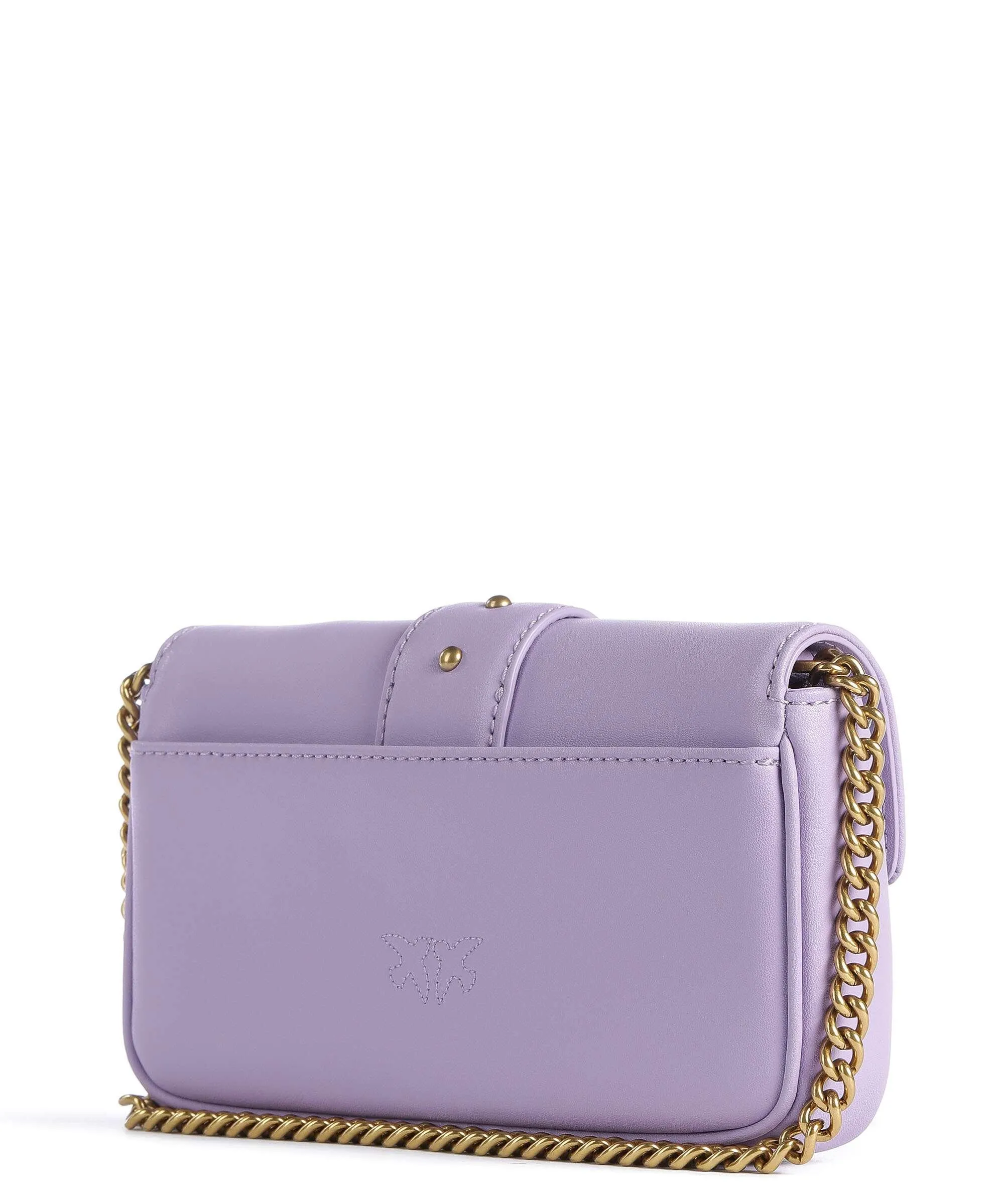  Pinko Love One Borsa a tracolla pelle a grana fine viola  
