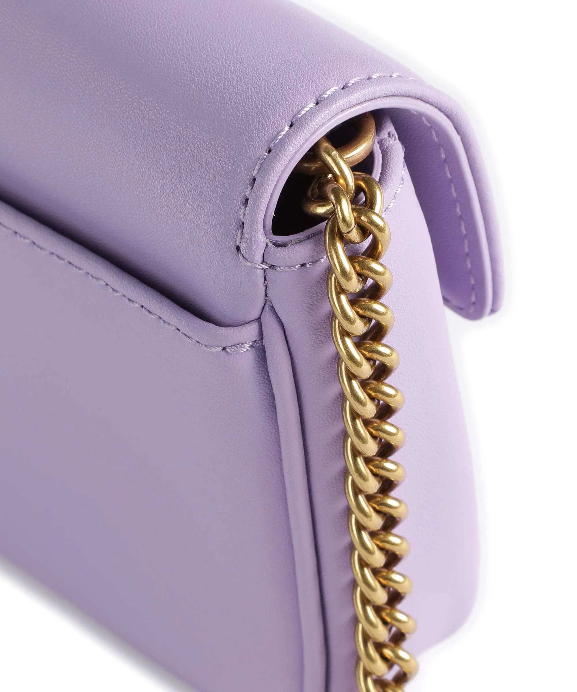  Pinko Love One Borsa a tracolla pelle a grana fine viola  