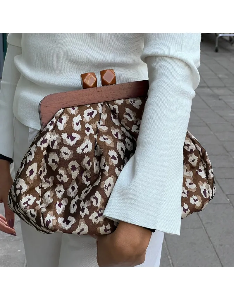 POCHETTE MAXI MARRONE