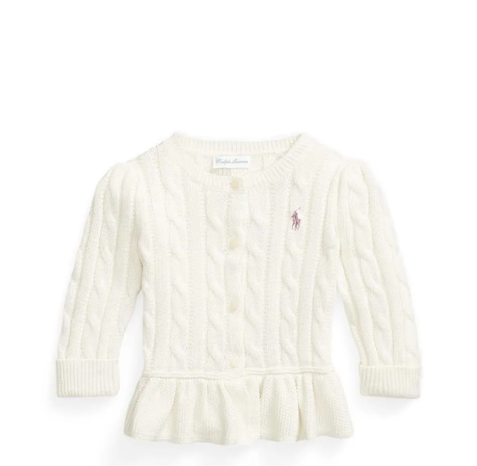 Polo Ralph Lauren cardigan baby con motivo a trecce