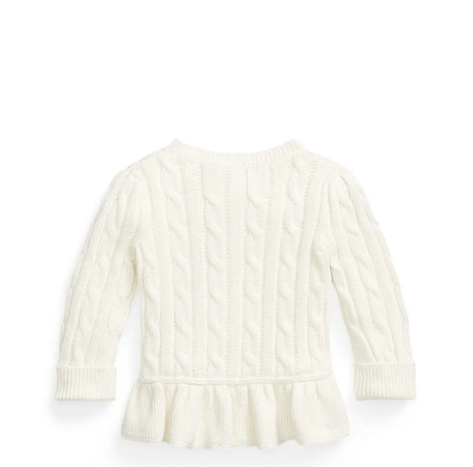 Polo Ralph Lauren cardigan baby con motivo a trecce
