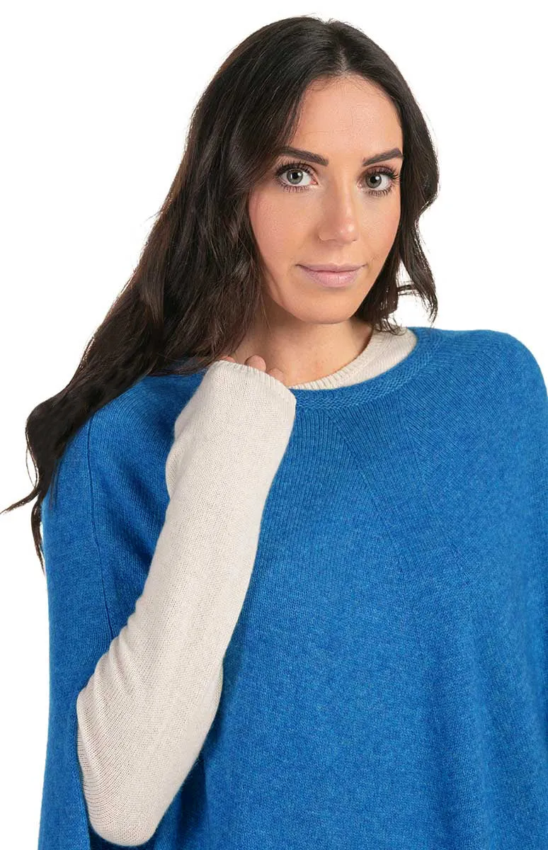 Poncho con Frange in pelle
