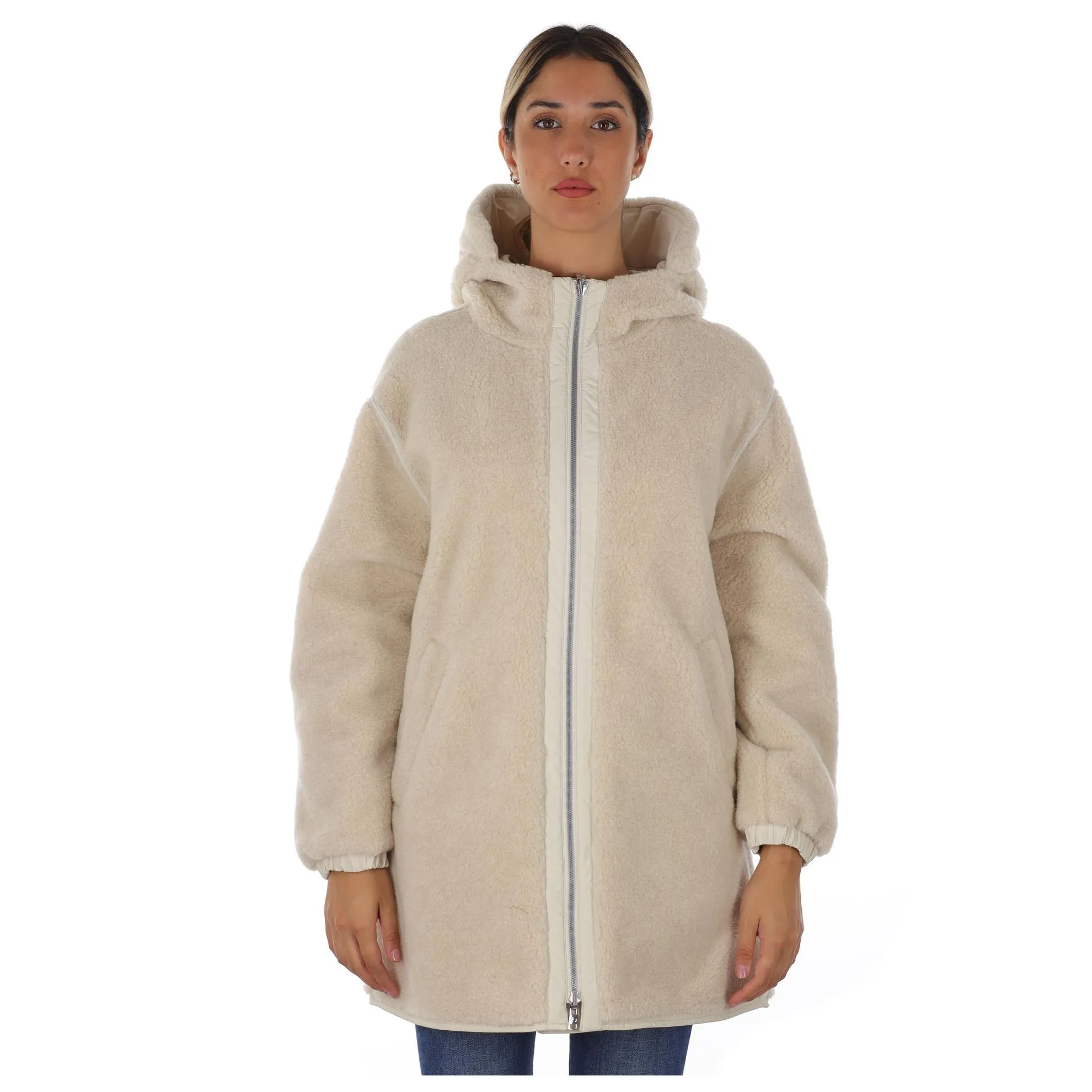 Reversible teddy parka