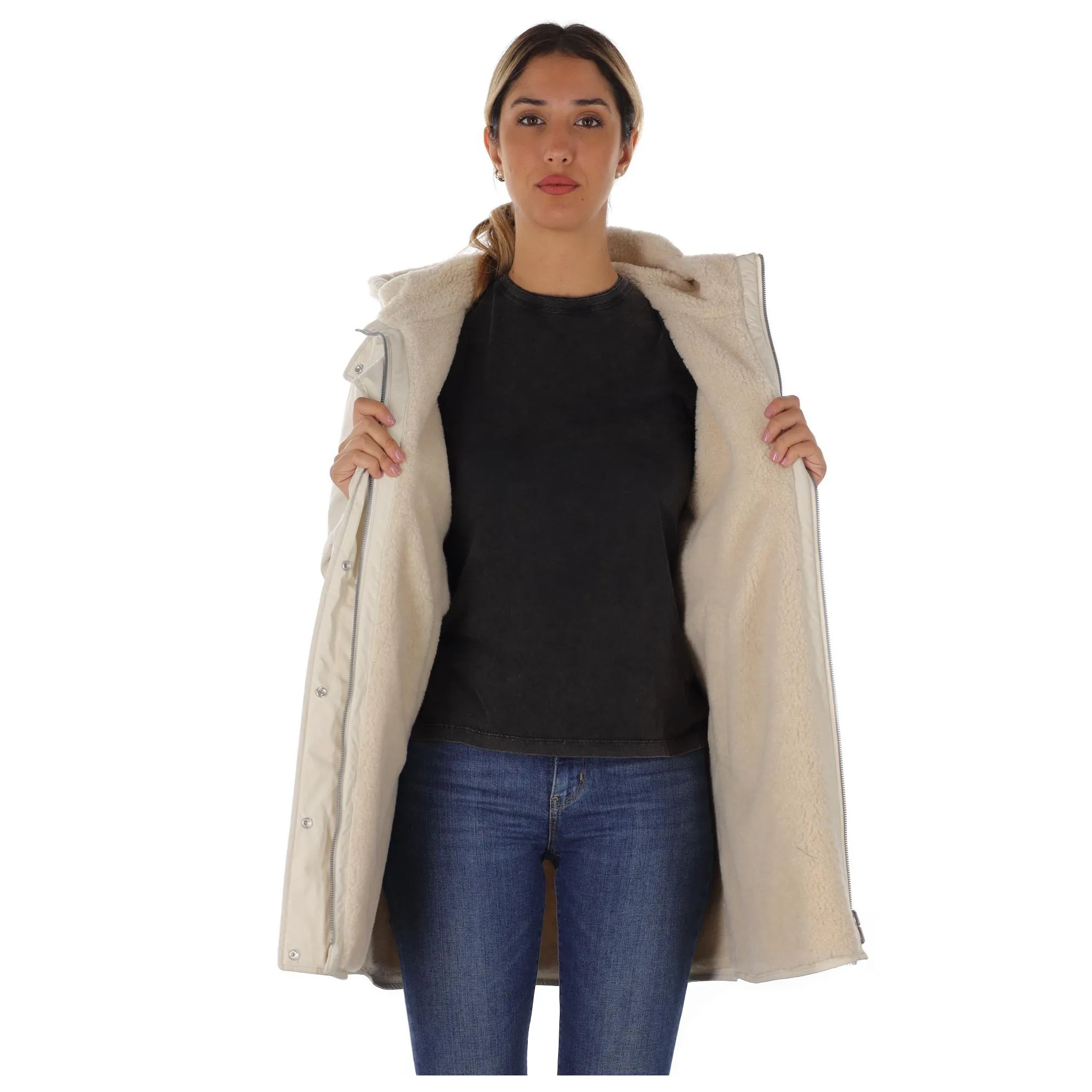 Reversible teddy parka