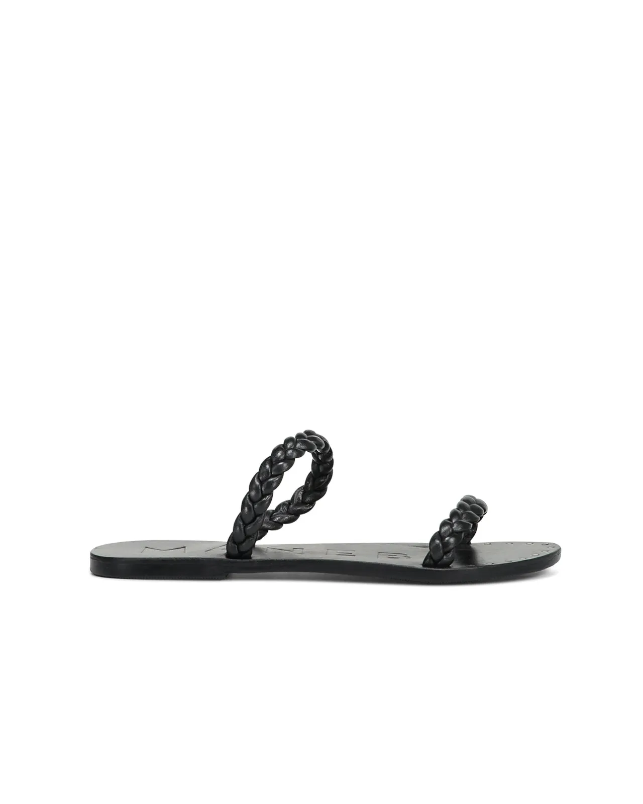 Sandalo 2 Braid Bands pelle nera