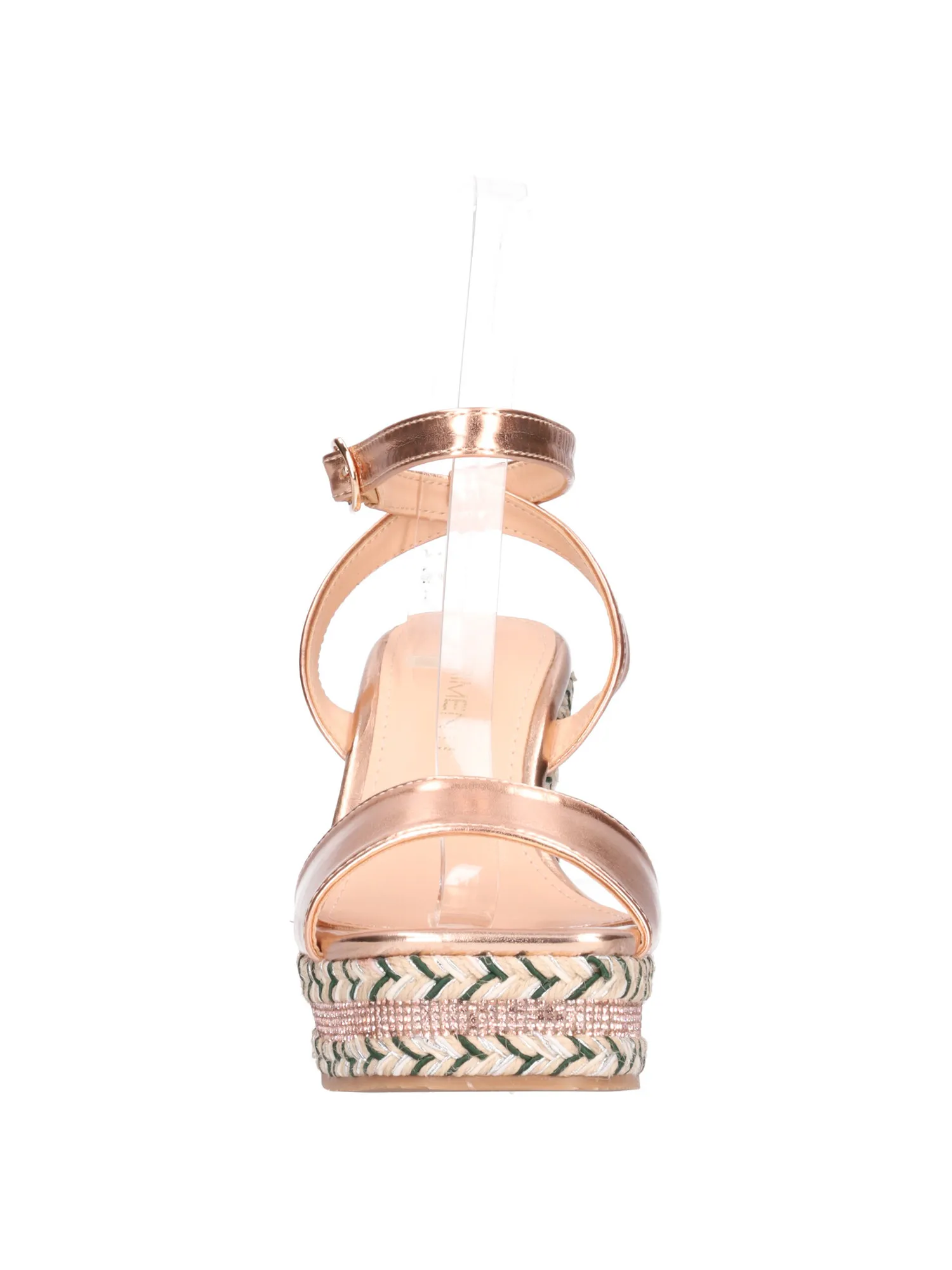Sandalo con zeppa Altrimenti da donna laminato rosa