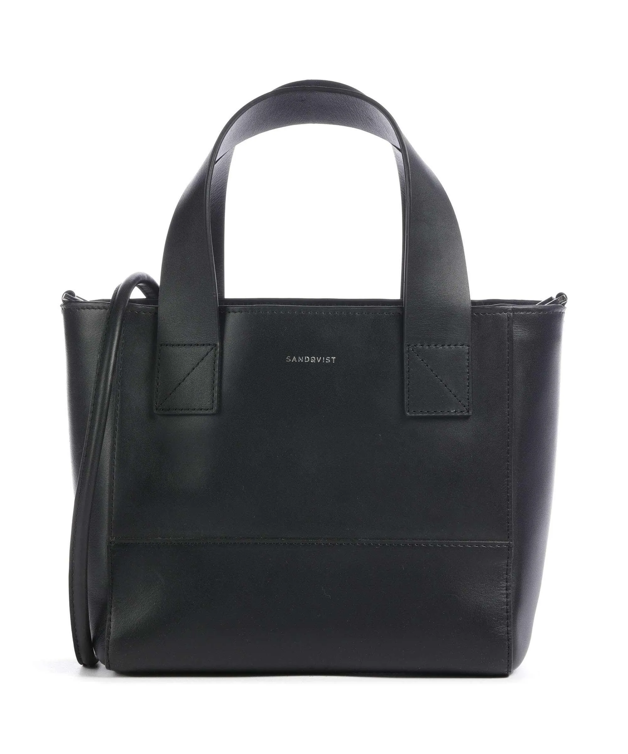  Sandqvist Leather Classics Cecilia Borsa a mano pelle a grana fine nero  