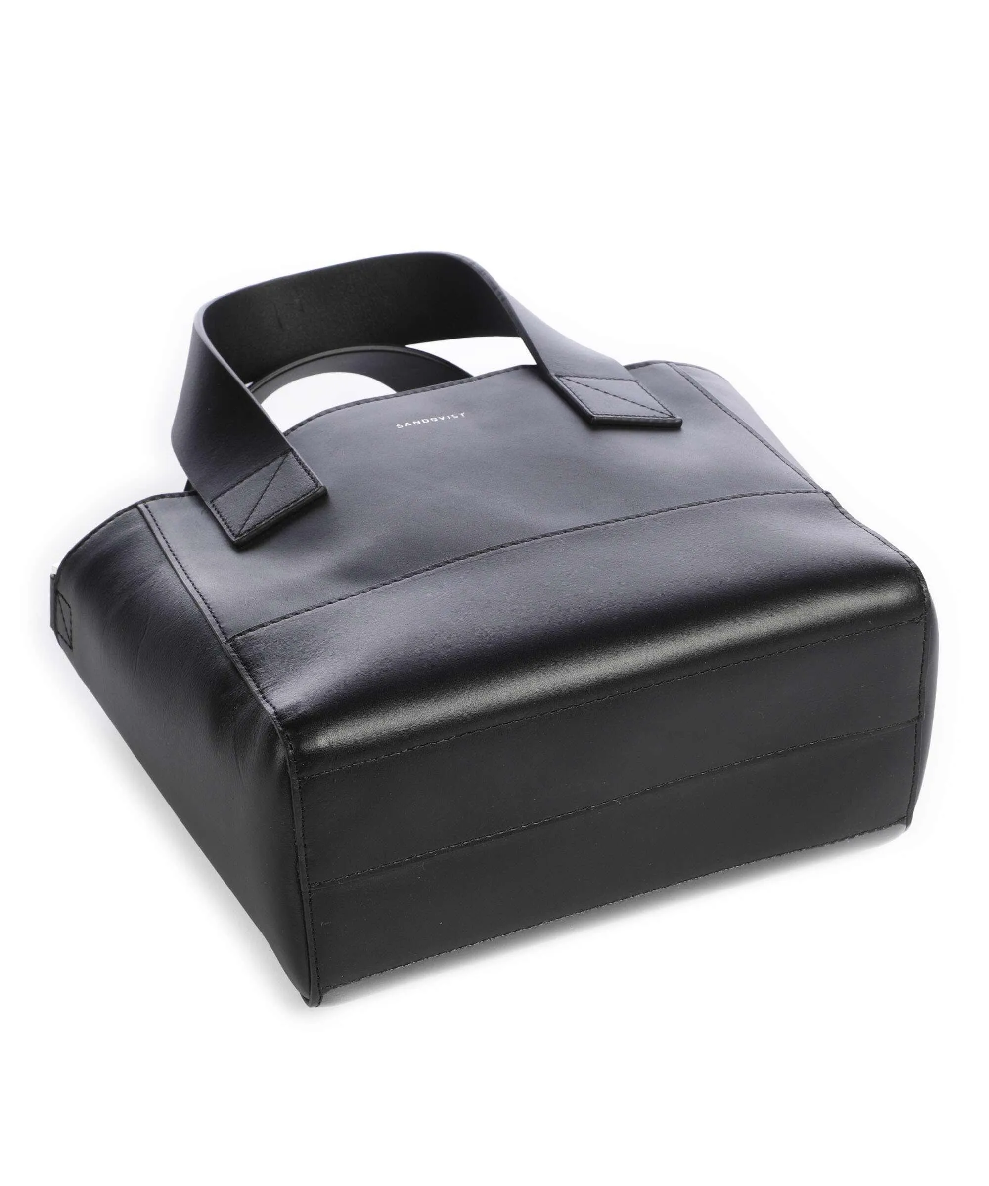  Sandqvist Leather Classics Cecilia Borsa a mano pelle a grana fine nero  