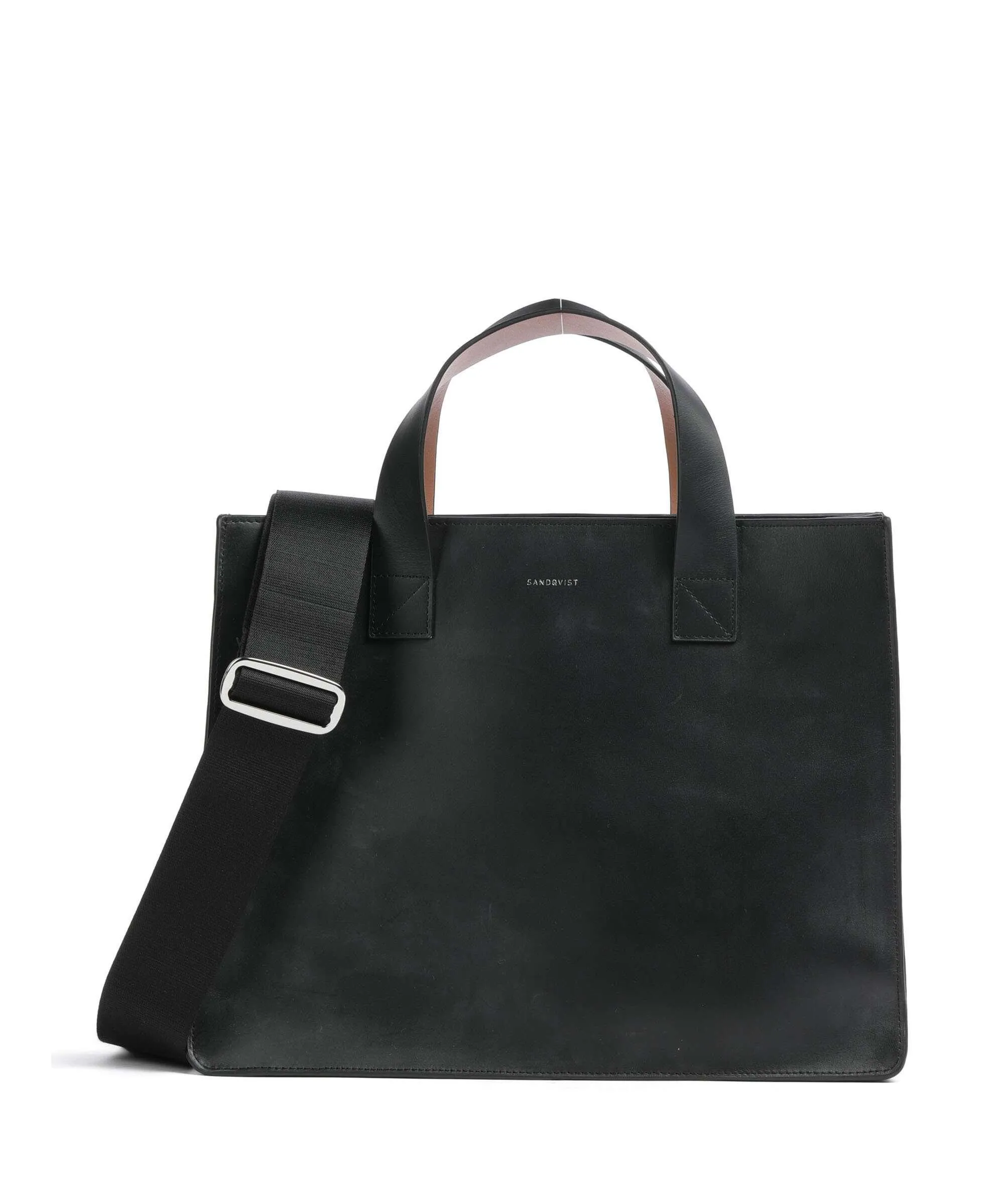  Sandqvist Leather Classics Edie Borsa a mano pelle a grana fine nero  