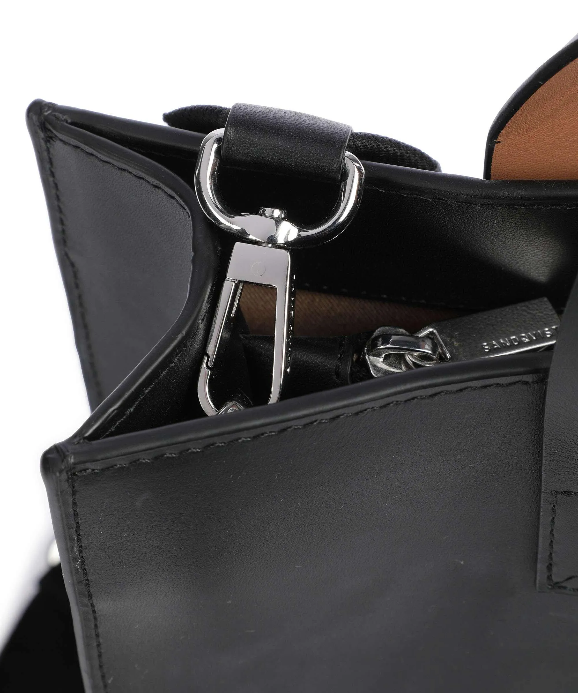  Sandqvist Leather Classics Edie Borsa a mano pelle a grana fine nero  