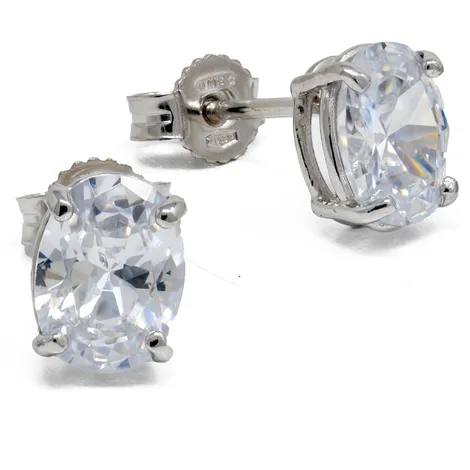 SARNIORO Orecchini in oro 9 Kt con zirconi bianchi