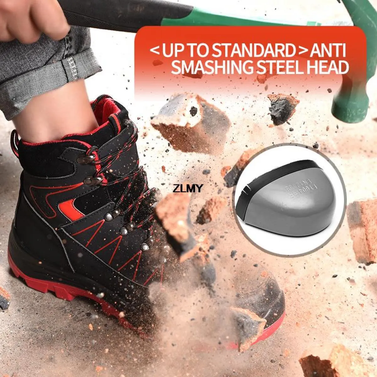 Scarpe antinfortunistiche moda uomo Stivali da lavoro con punta in acciaio Stivali da lavoro Stivali da uomo con metatarso con p