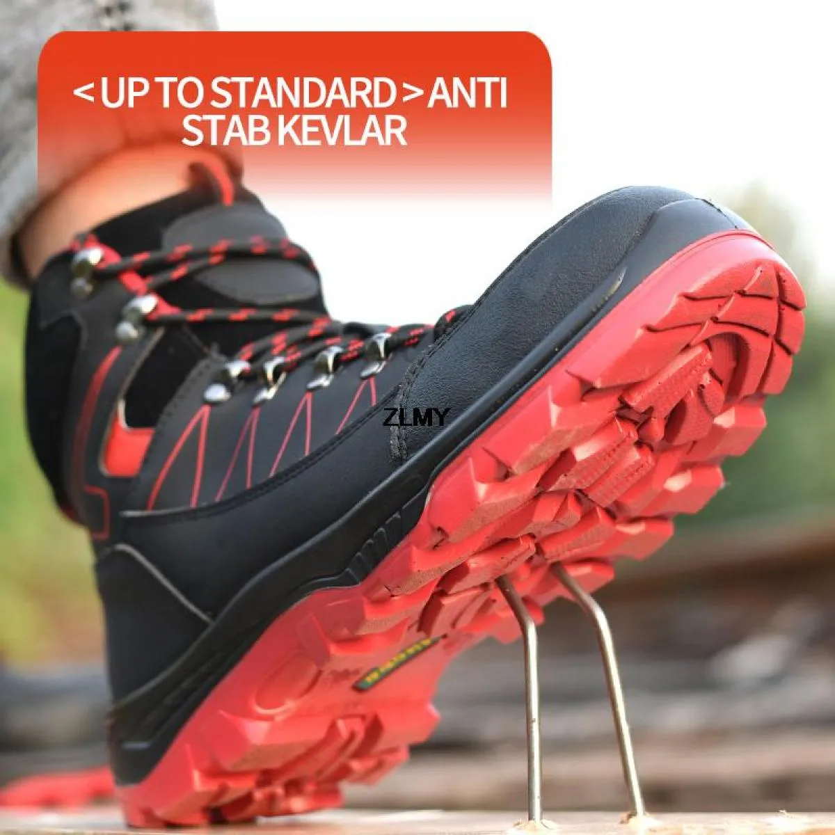 Scarpe antinfortunistiche moda uomo Stivali da lavoro con punta in acciaio Stivali da lavoro Stivali da uomo con metatarso con p
