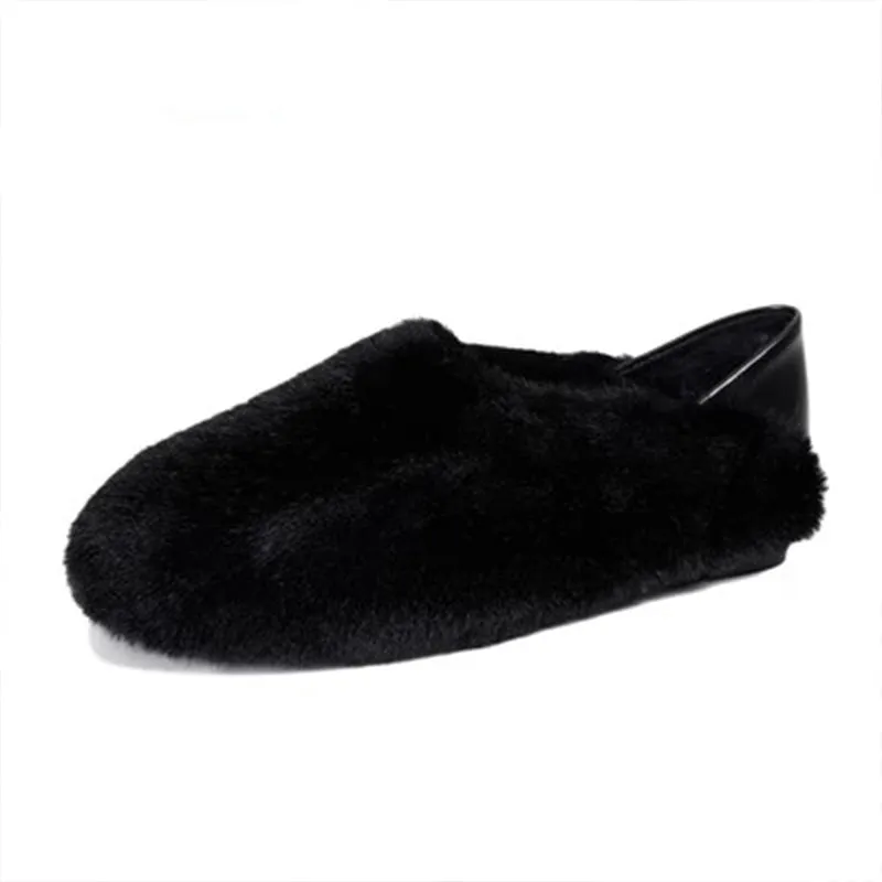 Scarpe da donna morbide e casual in pelliccia