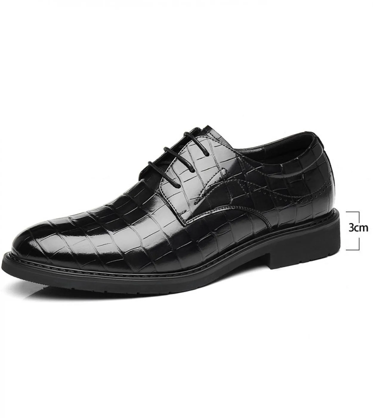 Scarpe da uomo in pelle da uomo con tacco alto da 8 cm Scarpe da sposa da uomo con tacco alto da 6 cm