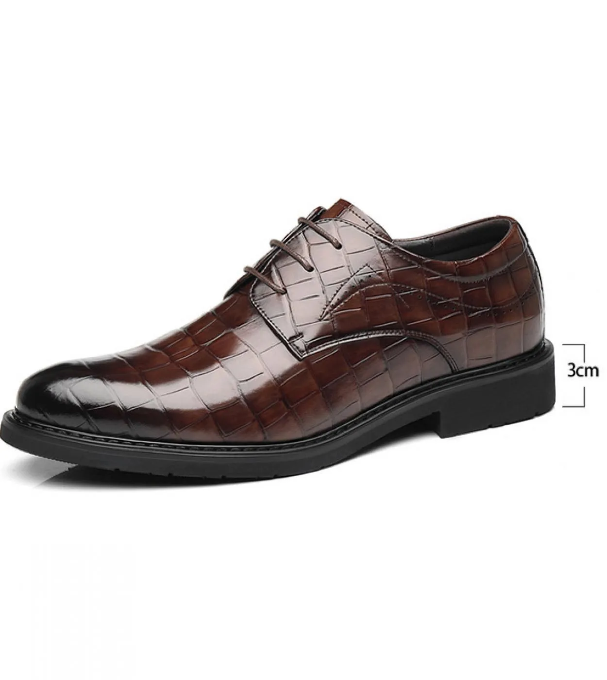 Scarpe da uomo in pelle da uomo con tacco alto da 8 cm Scarpe da sposa da uomo con tacco alto da 6 cm