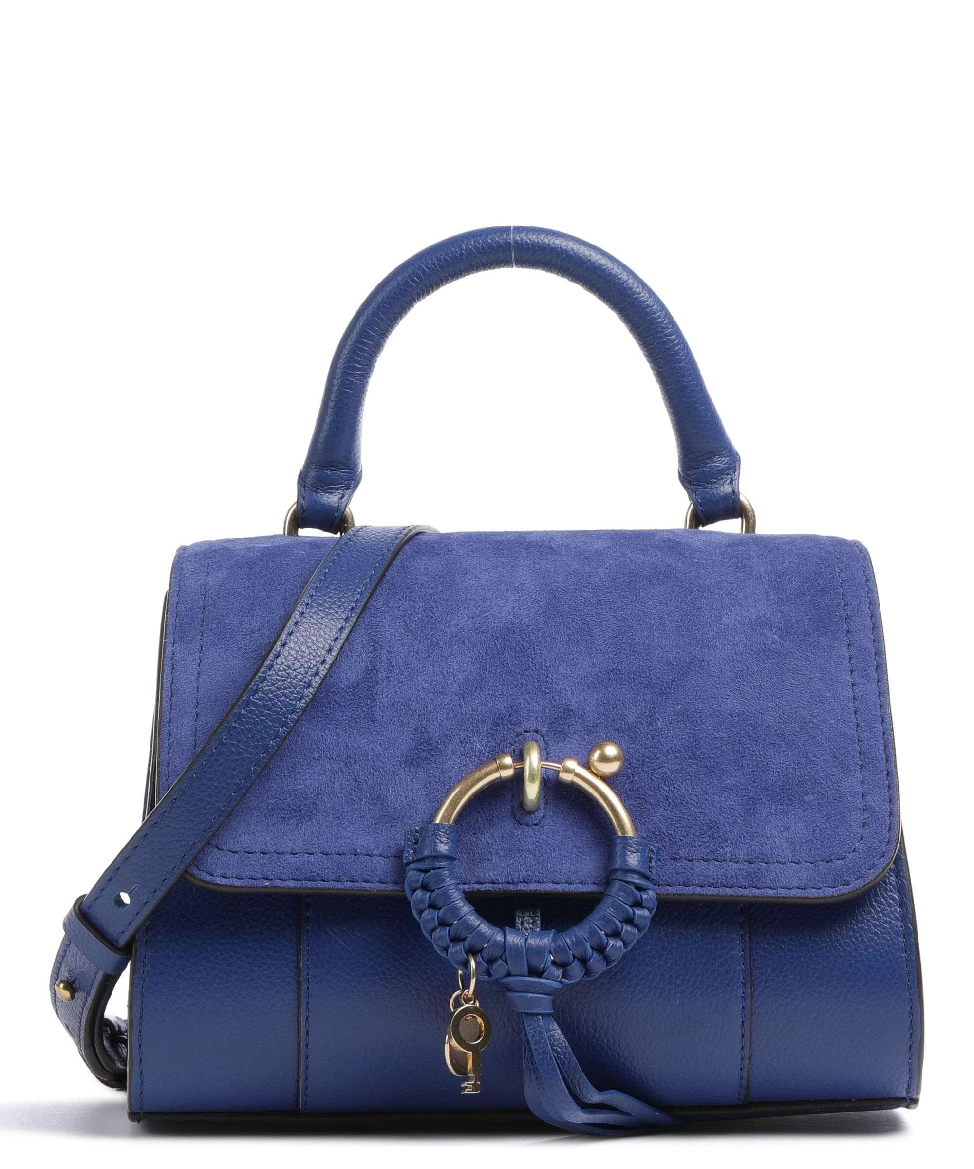  See by Chloé Joan Borsa a mano pelle di vacchetta finemente grana, pelle bovina ruvida blu  