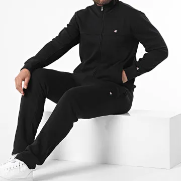 Set di pantaloni da jogging e felpa con zip 219942 Nero