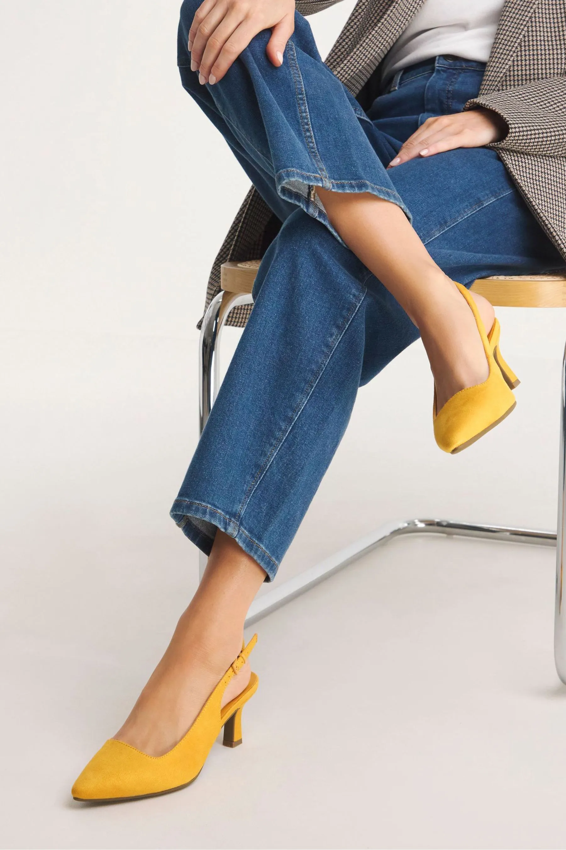 Simply Be - Scarpe flessibile con tacco a rocchetto e cinturino posteriore
