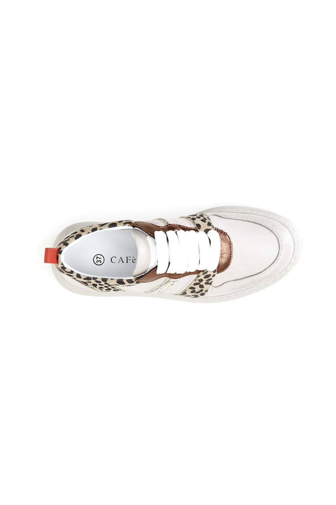 sneakers in pelle con riporti in stampa animalier