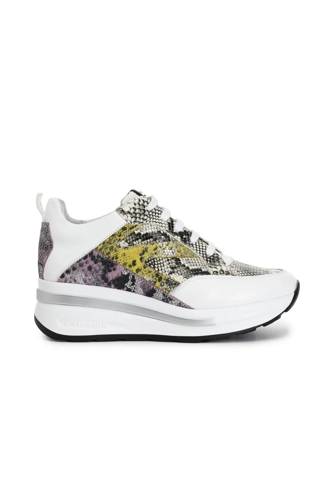 sneakers in pelle patchwork multi bianco