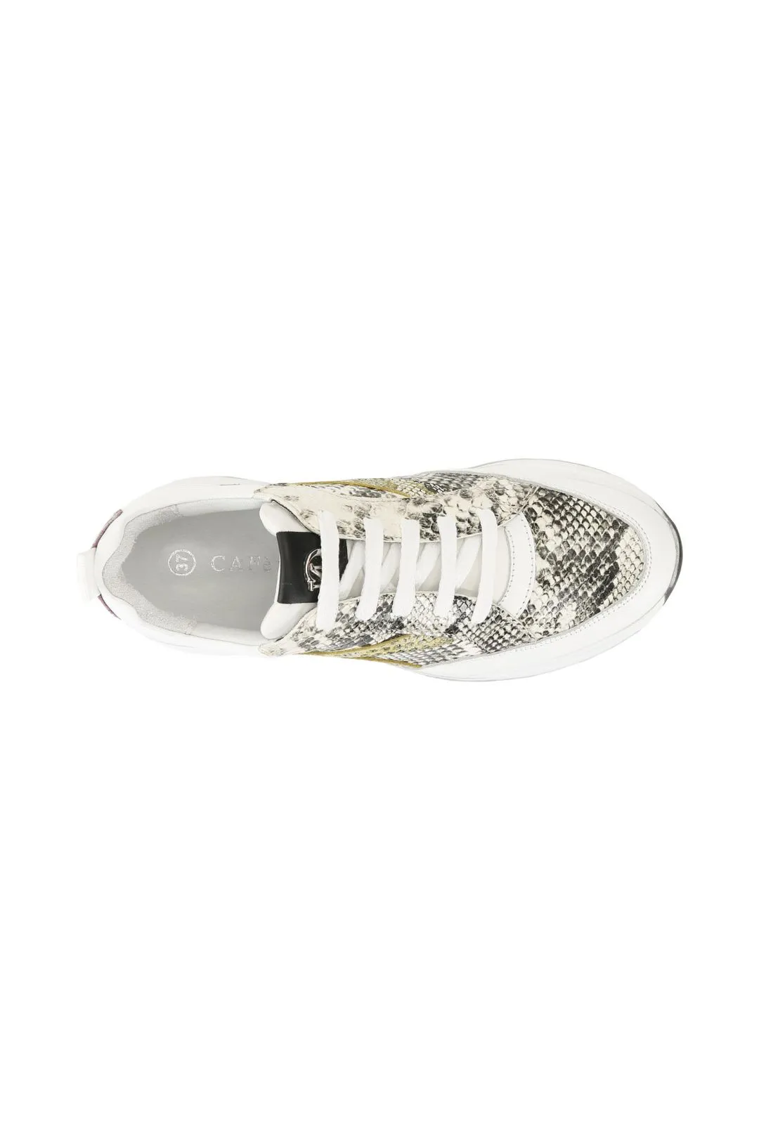 sneakers in pelle patchwork multi bianco
