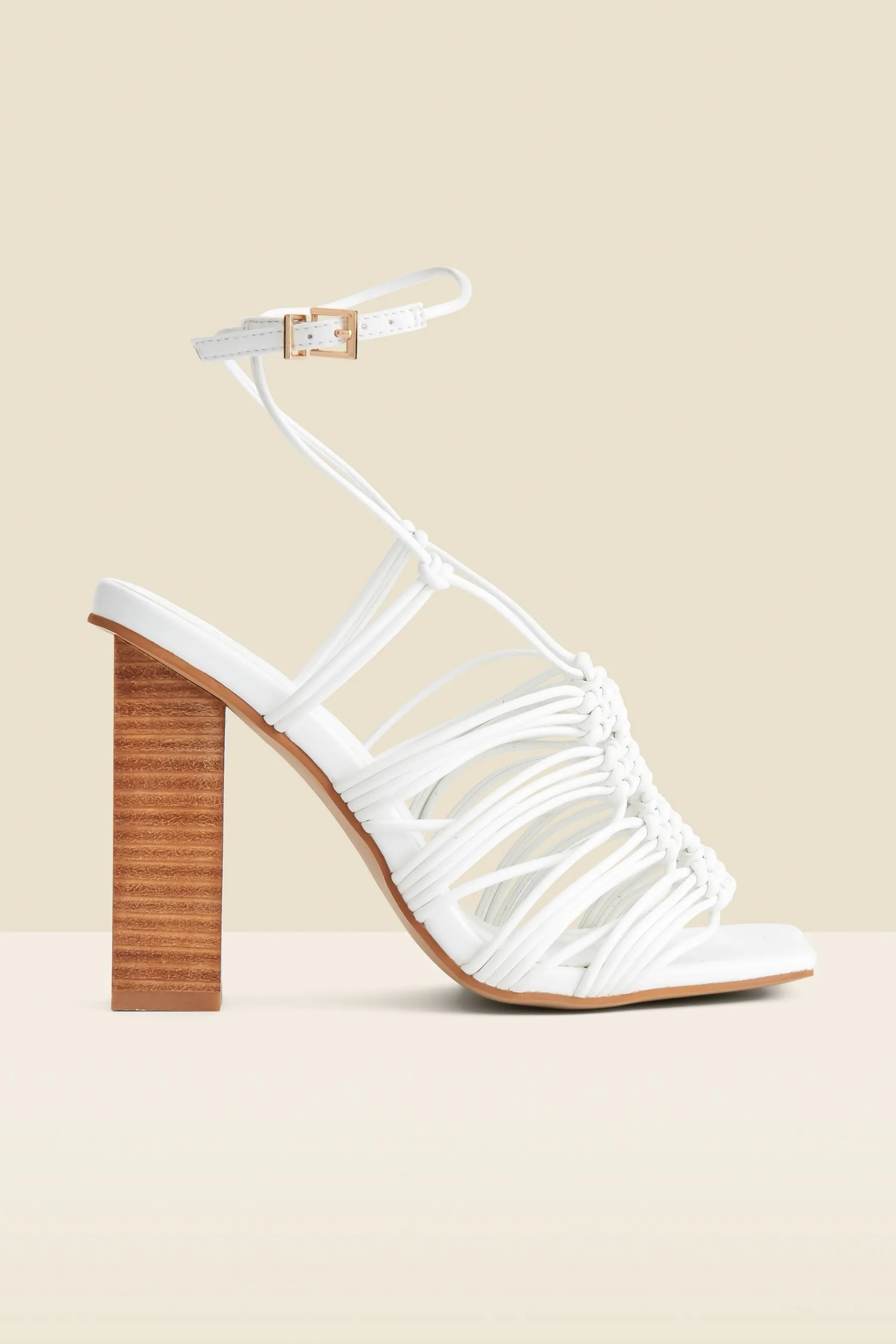 Sosandar - Sandali con tacco largo e punta quadrata stile gladiatore